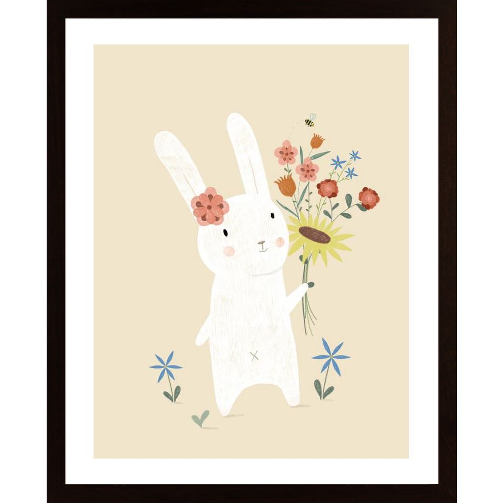 Blumen Hase Poster von Hambedo