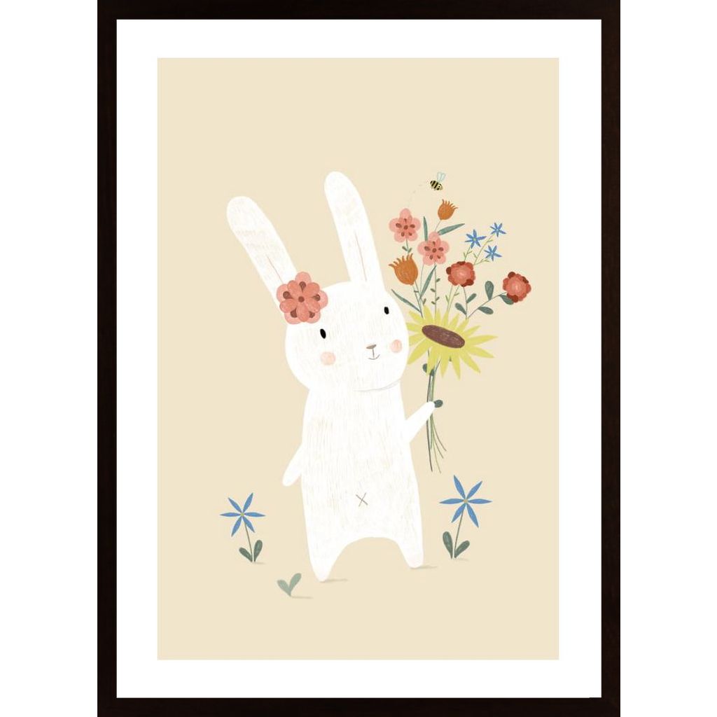 Blumen Hase Poster von Hambedo