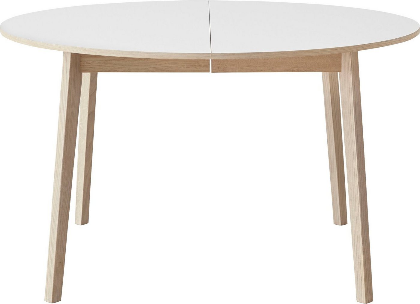 Hammel Furniture Esstisch Basic Single, ausziehbar, inklusive 2 Einlegeplatten, Ø130/228 cm, Melamin / Massivholz, stabiler dänische Design Tisch von Hammel Furniture