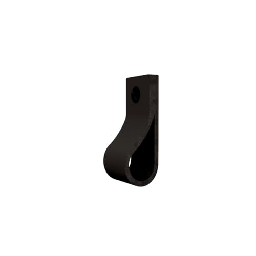 Handles and more - 6 x Ledergriffe für Möbel - Schwarz - Größe L 12,6cm - inkl. 3 Schraubenfarben - Schrankgriffe Leder - Türgriffe Leder - Ledergriffe für Schuhschrank & Schublade - Lederschlaufen von Handles and more