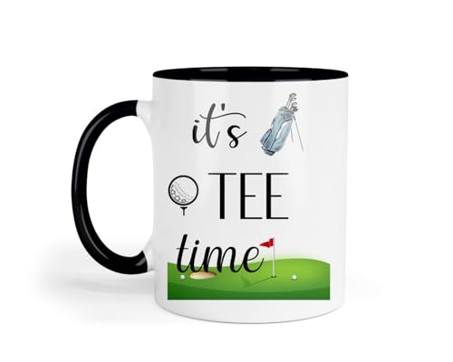 Tasse und Untersetzer mit Aufschrift "It's Tee Time" von Handmade By Stukk