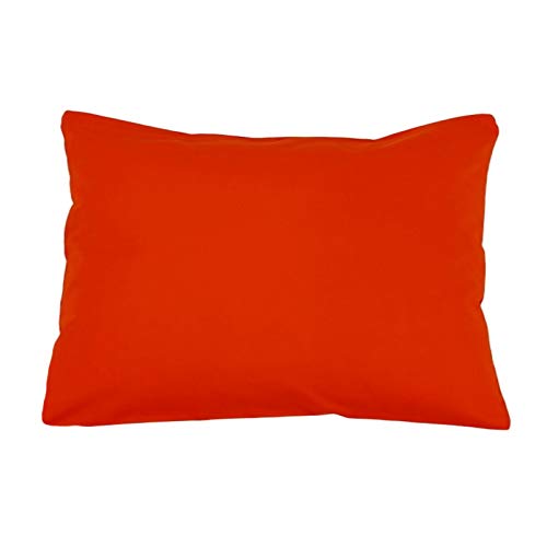 Hans-Textil-Shop Kissenbezug 30x50 cm Uni Orange Baumwolle Dekokissen Kissenhülle Couchkissen Sofakissen Deko Reißverschluss von Hans-Textil-Shop