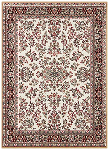 Hanse Home Design Kurzflor Wohnzimmerteppich Orient - Zabul Perser Look, Orientalischer Teppich für Esszimmer, Wohnzimmer, Schlafzimmer - Creme/Gold, 120x160 cm von Hanse Home