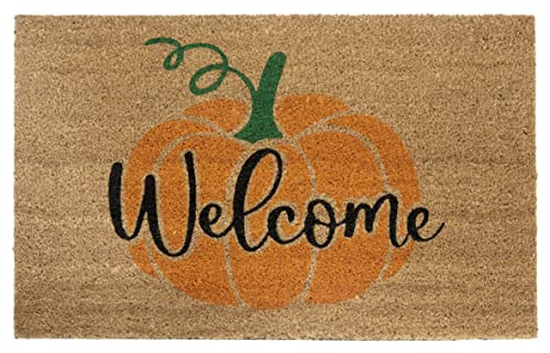 Hanse Home Kokos Fußmatte Halloween für Innen - Schmutzfangmatte Natur, Kokosmatte Kürbis Welcome, Fußabtreter rutschfest für Flur, Terrasse, Eingangsbereich - 45x75cm von Hanse Home