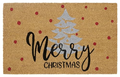 Hanse Home Kokos Fußmatte Weihnachten - rutschfeste Schmutzfangmatte Natur für Innen, Fußabtreter Silver Christmas Tree Kokosfaser Kokosmatte für Eingangsbereich & überdachten Außenbereich - 40x70cm Hanse Home Kokos Fußmatte Weihnachten - rutschfeste Schmutzfangmatte Natur für Innen, Fußabtreter Silver Christmas Tree Kokosfaser Kokosmatte für Eingangsbereich & überdachten Außenbereich - 40x70cm von Hanse Home