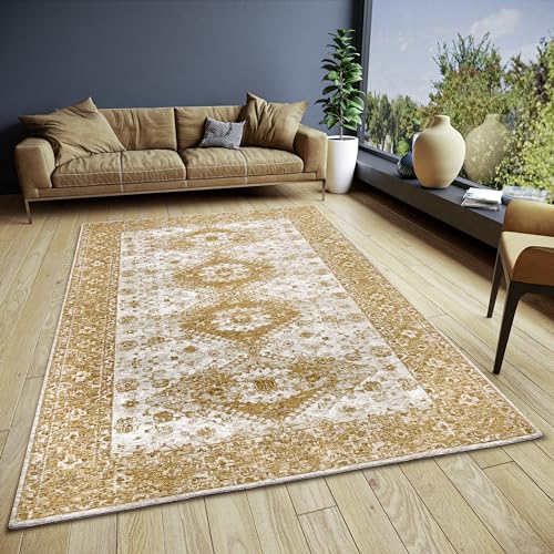 Hanse Home Pare Teppich Orientalisch – Flachgewebe Vintage Design, Anti-Rutsch Unterseite, hochwertig gewebt Designerteppich für Wohnzimmer, Schlafzimmer, Esszimmer, Flur – Grau Braun, 75x150cm von Hanse Home