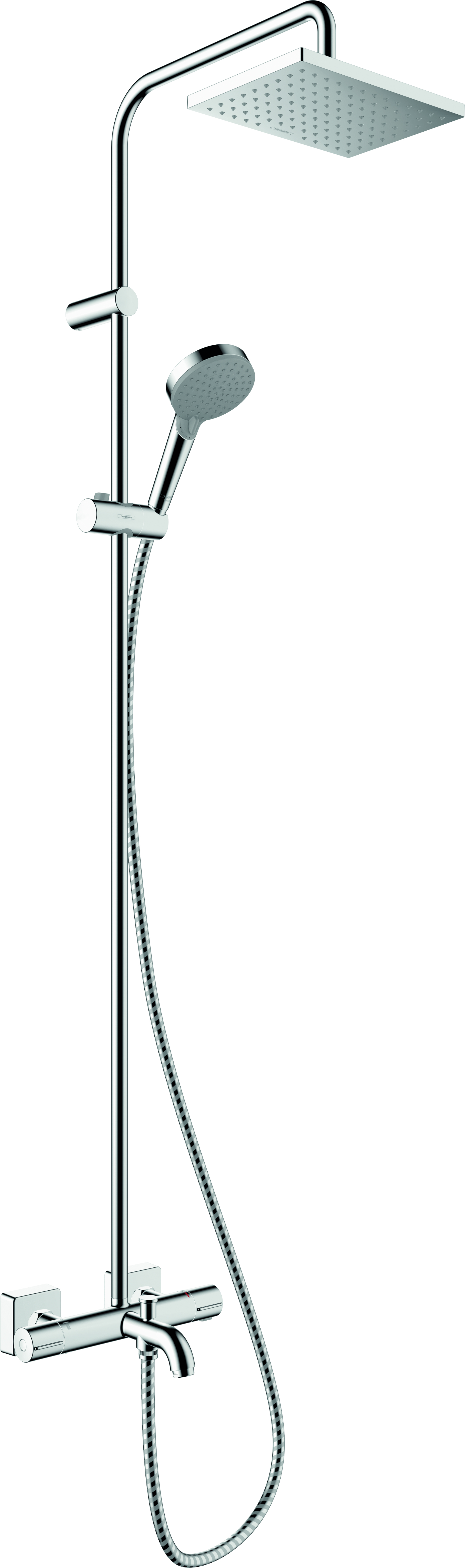 hansgrohe Vernis Shape Duschsystem 230 1 Strahlart wassersparend mit Wannenthermostat, Chrom, 26098000 hansgrohe Vernis Shape Duschsystem 230 1 Strahlart wassersparend mit Wannenthermostat, Chrom, 26098000 von Hansgrohe