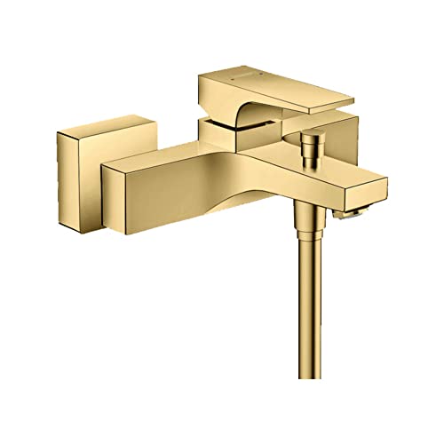 hansgrohe Wannenarmatur Metropol, Aufputz Einhebel-Wannenmischer, Polished Gold Optik von hansgrohe