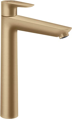 hansgrohe Wasserhahn Talis E (wassersparende Armatur mit hohem Auslauf 240mm, Zugstangen- Ablauf), Brushed Bronze von hansgrohe