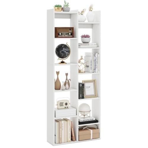 HaoChrymec 12-stöckiges Bücherregal aus Holzwerkstoff mit Anti-Kipp-Sicherungen, Baumförmiges Standregal für Wohnzimmer, Schlafzimmer, Kinderzimmer, Weiß, 65 x 20 x 162 cm HaoChrymec 12-stöckiges Bücherregal aus Holzwerkstoff mit Anti-Kipp-Sicherungen, Baumförmiges Standregal für Wohnzimmer, Schlafzimmer, Kinderzimmer, Weiß, 65 x 20 x 162 cm von HaoChrymec