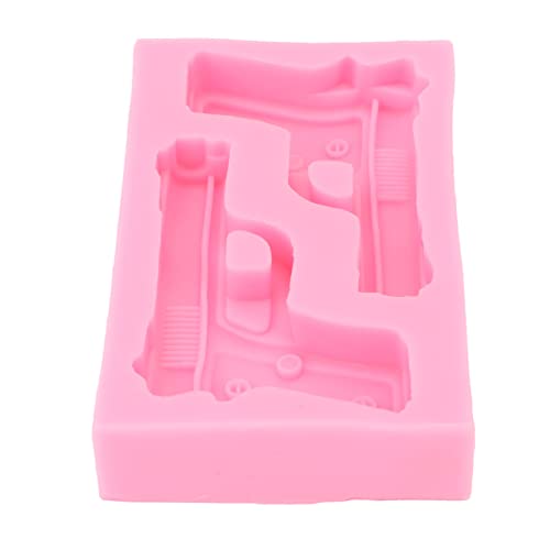 3D-Waffenförmige Silikonformen, Pistolenförmige Backformen für die Herstellung von Kuchen, Pralinen, Süßigkeiten, Basteln von Schokolade, Süßigkeiten, Fondant (Rosa) von Haofy