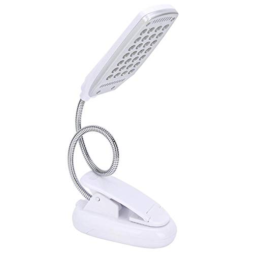 Haofy 6W Schreibtischlampe 28 LED Clip auf Leselampe Klemme Buchleuchte 360 ​​Grad Drehtisch Schreibtischlampe Augenpflegelampe Nachttischlampe USB Wiederaufladbar/Akku von Haofy