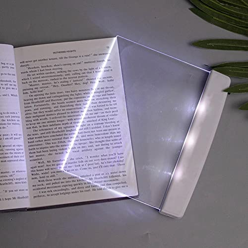 Hapihom LED Flat Book Light,Lesezeichen LED Leselicht,Portable Kids Book Light für das Lesen im Bett,Eye Care Flat Night Leselampe für Night Dormitory von Hapihom