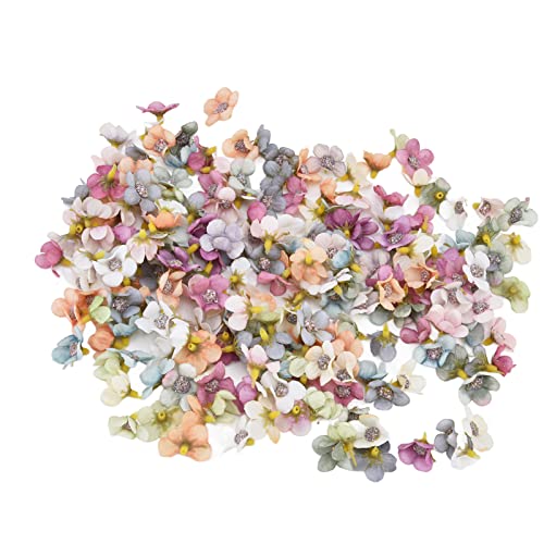 200 Stück Künstliche Blumenköpfe 2,5 cm Gänseblümchen Blumenköpfe, Mehrfarbige Stoffblumen Verzierungen für DIY Handwerks Hochzeit von Hapivida