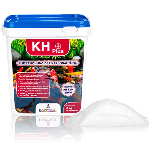 Happykoi® KH Plus - Erhöhung der Karbonathärte für stabile KH Wasserhärte & pH Werte im Koi Teich Schwimmteich (5,0 kg) von Happykoi