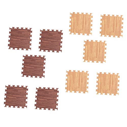 Happyyami 10stücke Teiliges Eva Holzmaserung Puzzle-fußmatten rutschfeste Dicke Bodenfliesen Für Fitness Spielzimmer Und Wohnräume Bequemer Schutz Für Harte Böden Happyyami 10stücke Teiliges Eva Holzmaserung Puzzle-fußmatten rutschfeste Dicke Bodenfliesen Für Fitness Spielzimmer Und Wohnräume Bequemer Schutz Für Harte Böden von Happyyami