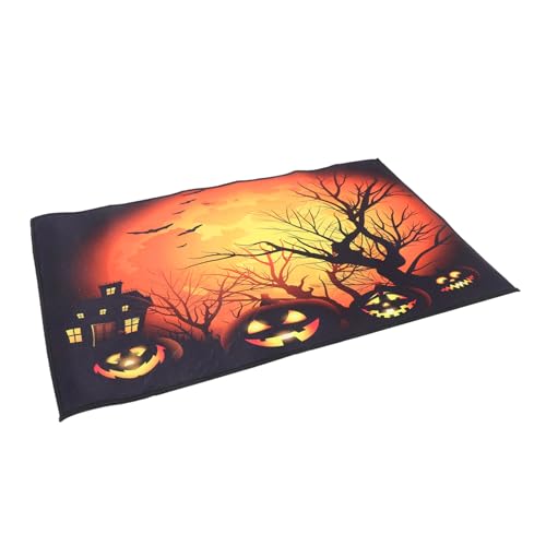 Happyyami Halloween Fußmatte Rutschfestes Design für Wohnzimmer Schlafzimmer Küche und Badezimmer Superweiche Wasserabsorbierende und Tragbare Fußmatte mit Schickem Halloween Happyyami Halloween Fußmatte Rutschfestes Design für Wohnzimmer Schlafzimmer Küche und Badezimmer Superweiche Wasserabsorbierende und Tragbare Fußmatte mit Schickem Halloween von Happyyami