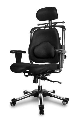 HARASTUHL® - Bandscheiben Bürostuhl - ZEN-LS - Unterstützung der Lendenwirbelsäule mit Lordosenstütze - Sitzen bis zu 12H - INNOVATIVE orthopädische Bürostühle - Office Chair - 1,50m - 1,95m - Schwarz von HARASTUHL