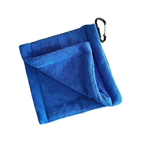 Harilla Golfball-Reinigungstuch mit Karabinerhaken Unisex-Handtuch für Golfer-Zubehör, Blau von Harilla