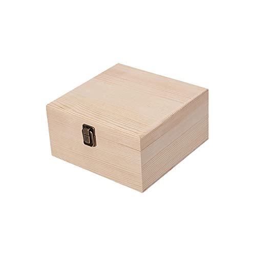 Harilla Holz-Aufbewahrungsbox, Behälter, DIY, dekorative - und Geschenkbox, Holzkisten, Andenkenbox, Organizer für Kunst, Hobbys, Valentinstag, Holz 19,5x19,5x10cm von Harilla