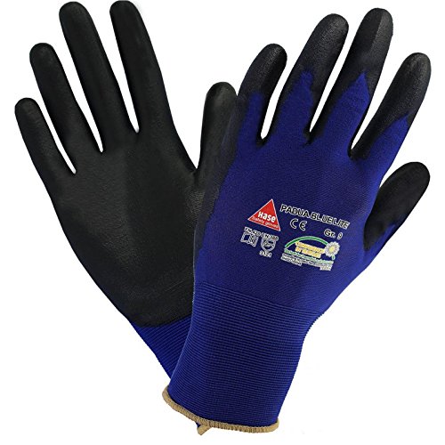 Hase Padua Blue Lite Nylon Arbeitshandschuhe blau/schwarz Gr. 10 von Hase Safety