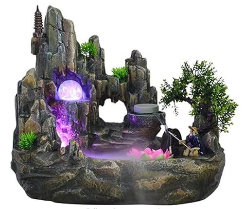 Zimmerbrunnen mit LED Beleuchtung Tischbrunnen Wasserfall mit Nebel IndoorWasserfall Steingarten Zimmerbrunnen Grüne Pflanze Brunnen für Home Schlafzimmer Schreibtisch Dekoration 30 x 18 x 26 cm Zimmerbrunnen mit LED Beleuchtung Tischbrunnen Wasserfall mit Nebel IndoorWasserfall Steingarten Zimmerbrunnen Grüne Pflanze Brunnen für Home Schlafzimmer Schreibtisch Dekoration 30 x 18 x 26 cm von HauTour