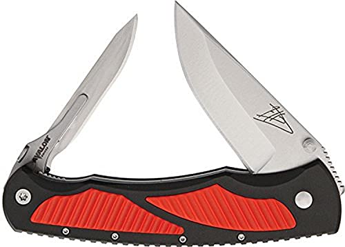 Havalon Unisex-Erwachsene XTC-TRED Titan, Doppel-Klappklinge/roter Griff, 60A und 6 extra 70A Klingen, Klingenentferner, Jim Shockey Holster, schwarz, Einheitsgröße von Havalon