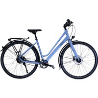 HAWK Bikes Trekkingrad "HAWK Trekking Lady Super Deluxe Skye blue", 8 Gang, Shimano, Nexus Schaltwerk, für Damen und Herren von Hawk Bikes