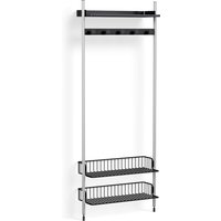 Garderobe Pier System 1051 Black powder coated steel clear von Hay