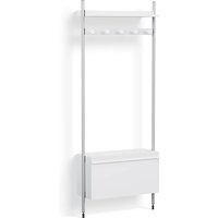 Garderobe Pier System 1061 White powder coated steel clear von Hay