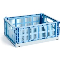 HAY - Colour Crate Mix M, 34,5 x 26,5 cm, sky blue, recycled von Hay