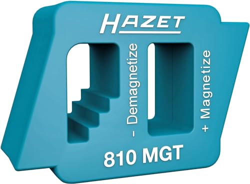 HAZET Magnetisier- / Entmagnetisier-Werkzeug 810MGT - Magnetisierer und Entmagnetisierer für Schraubendreher, Werkzeuge und eisenhaltige Kleinteile - in HAZET Logo-Form von Hazet