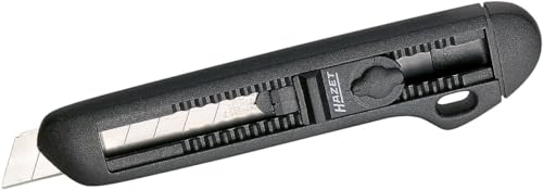 HAZET Cutter Messer 2157 , Universalmesser mit Reservekanal für Ersatzklingen , Einhandbedinung für Klineneinzug und -Verriegelung , Länge: 167 mm von Hazet