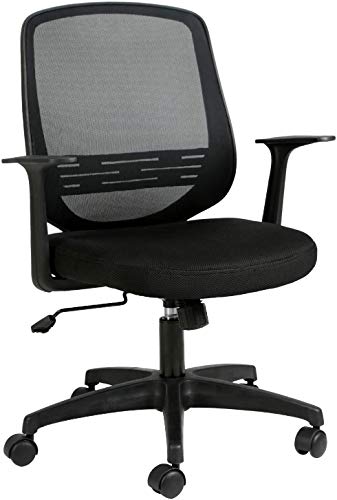 Hbada Bürostuhl Ergonomischer Schreibtischstuhl Drehstuhl Mesh Stuhl Arbeitsstuhl leicht Stuhl mit Anhebbare Lordosenstütze Schwarz von Hbada