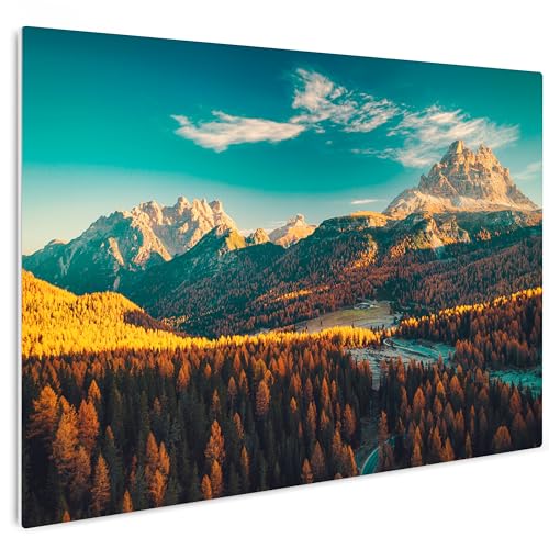 HEALANCY Bilder Natur - KOMPLETT AUFHÄNGFERTIG - Wandbilder Wohnzimmer - Deko Modern - Schlafzimmer - Kunstdruck Wanddeko Küche - Landschaft Berge Gebirge von Healancy Biomedical