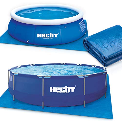 Hecht Bodenschutzplane für den Gartenpool Schwimmbecken – 2 Poolmatten mit 390 x 390 cm und 309 x 309 cm zur Auswahl – extrem robust & langlebig – 90g/qm PE- Folie Unterlegmatte Pool Unterlage von Hecht