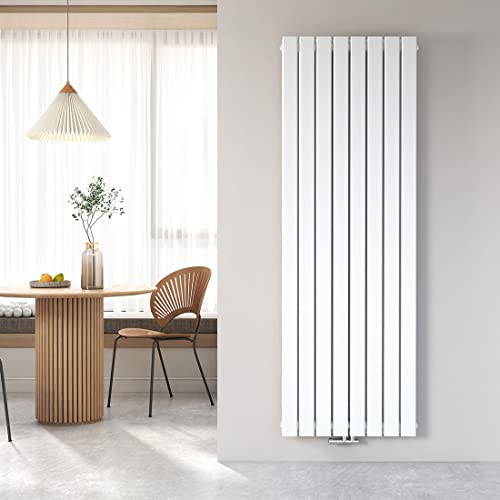 Heilmetz® Weiß Vertikal Heizkörper Design Paneelheizkörper 1800x620mm Flach Doppellagig Mittelanschluss Heizung von Heilmetz