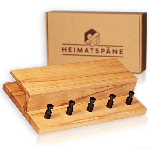 Heimatspäne Schlüsselbrett Holz mit Ablage - massive Kernbuche, hochwertige schwarze Edelstahlhaken, Schlüsselboard modern im Industrial Style inkl. Montagezubehör Heimatspäne Schlüsselbrett Holz mit Ablage - massive Kernbuche, hochwertige schwarze Edelstahlhaken, Schlüsselboard modern im Industrial Style inkl. Montagezubehör von Heimatspäne