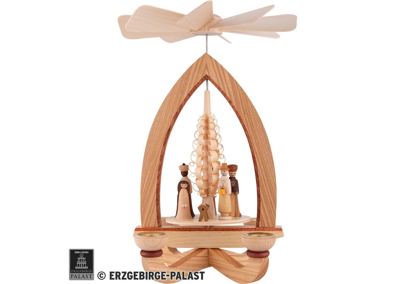 Heinz Lorenz Pyramiden Weihnachtspyramide 1-stöckige Pyramide Christi Geburt - natur (28cm) von Heinz Lorenz Pyr von Heinz Lorenz Pyramiden