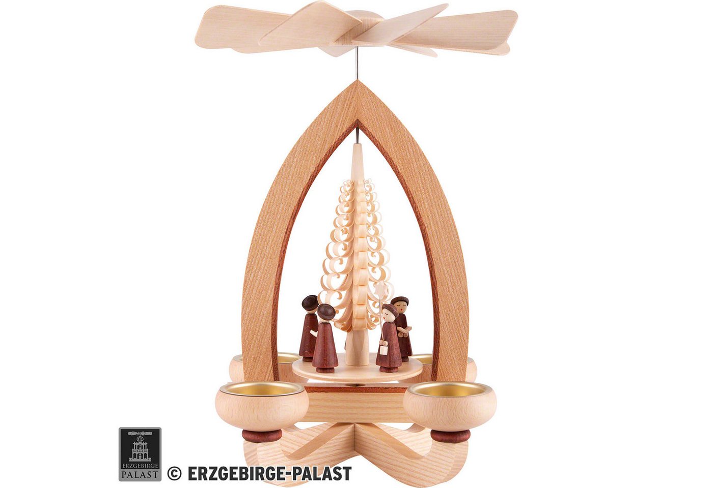 Heinz Lorenz Pyramiden Weihnachtspyramide 1-stöckige Pyramide Kurrende - natur (28cm) von Heinz Lorenz Pyramiden von Heinz Lorenz Pyramiden