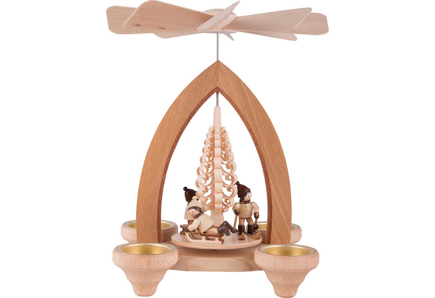 Heinz Lorenz Pyramiden Weihnachtspyramide 1-stöckige Pyramide Winterkinder - natur (26cm) von Heinz Lorenz Pyram von Heinz Lorenz Pyramiden