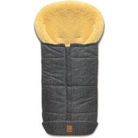 Heitmann Felle Fußsack "Eisbärchen - Winterfußsack - Premium Qualität", mit echtem Lammfell, für Kinderwagen & Buggy, 6 Gurtschlitze, waschbar von Heitmann Felle