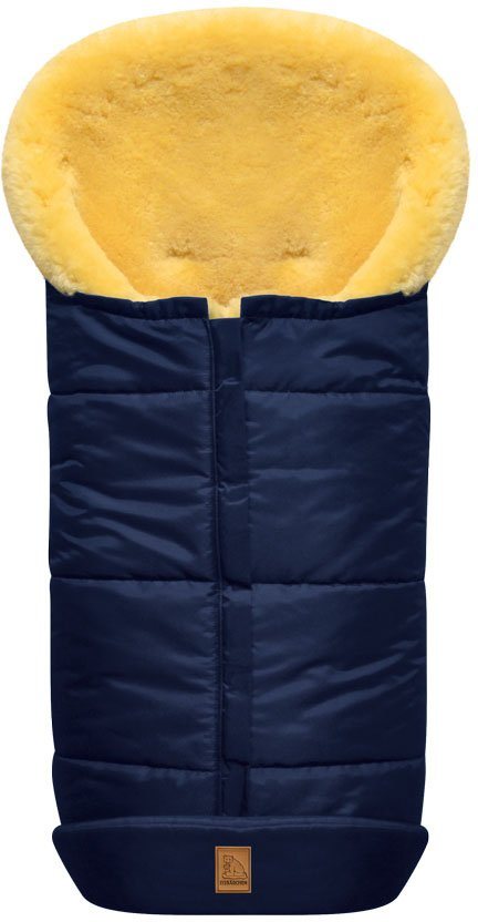 Heitmann Felle Fußsack Eisbärchen - Winterfußsack - Premium Qualität, mit echtem Lammfell, für Kinderwagen & Buggy, 6 Gurtschlitze, waschbar von Heitmann Felle