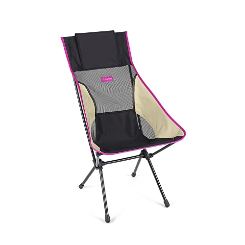 Helinox Sunset Chair | Mit seinem erweiterten Design ist Dieser Stuhl möglicherweise die ultimative Kombination aus Verstaubarkeit, Komfort und Unterstützung (Black and Purple Khaki + Pockets) von Helinox