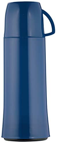 Helios Isolierflasche Elegance, 0,75 Liter, Kunststoff, taubenblau, Henkelbecher von Helios