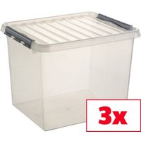 Helit Aufbewahrungsbox Sunware Q-line Transparent 52l (B x H x T) 500 x 400 x 380mm 3St. von Helit