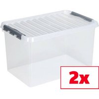 Helit Aufbewahrungsbox Sunware Q-line Transparent 72l (B x H x T) 400 x 600 x 420mm 2St. von Helit