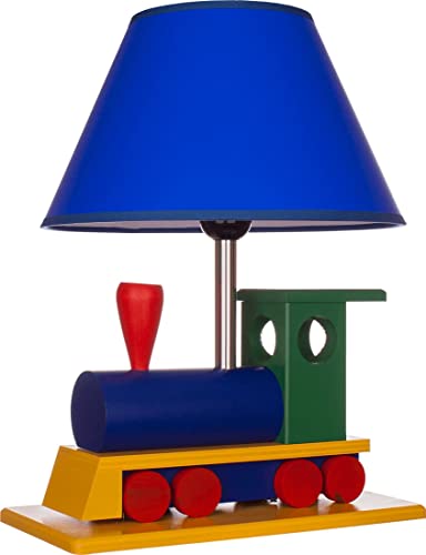 Hellux Kinderzimmer Tischlampe Kinderlampe aus Holz Lokomotive - mehrfarbig von Hellux