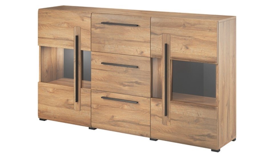 Helvetia Kommode (Tulsa, 1 St., Sideboard), 180x39x103cm Eiche Grandson von Helvetia