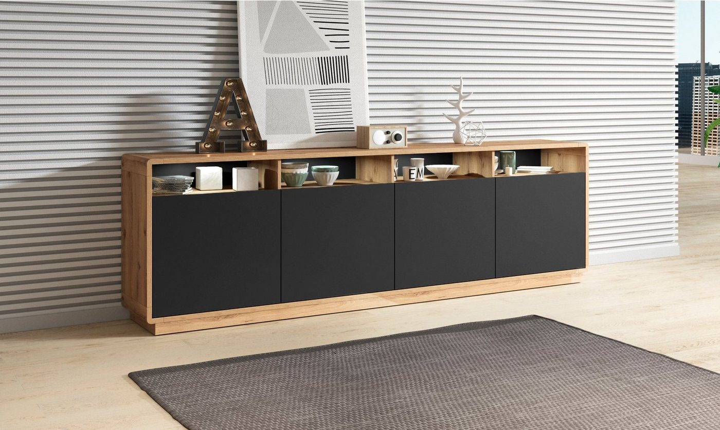 Helvetia Sideboard ASTON, Breite 238 cm. von Helvetia